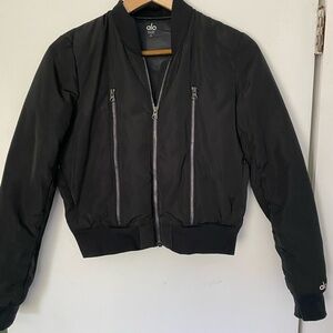 Alo Off-Duty Bomber Jacket - sz small in black